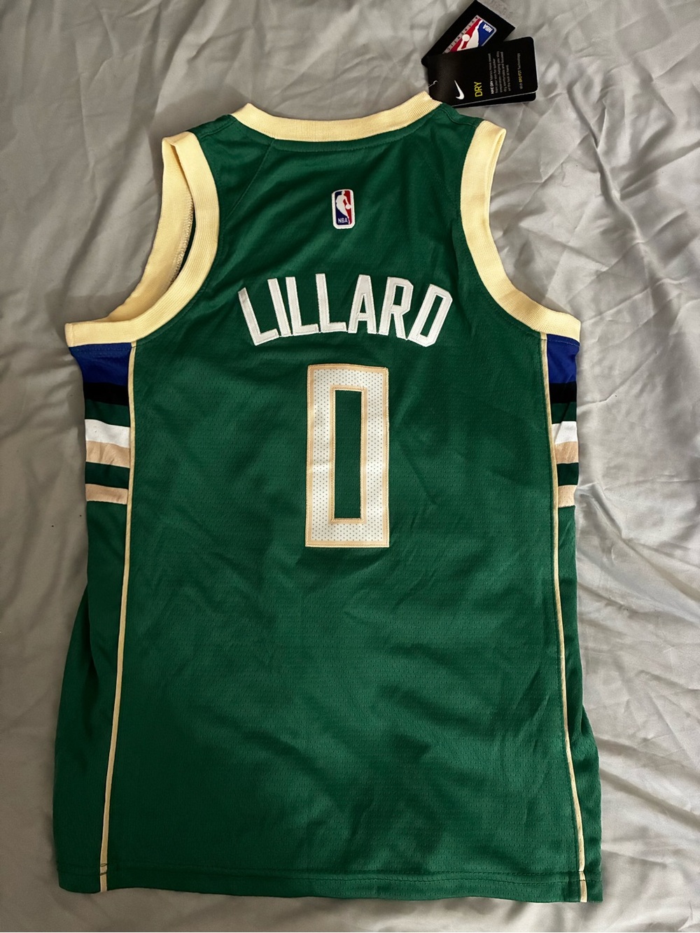 Nike Damian Lillard Milwaukee Bucks #0 Jersey Size Small Brand New With Tags